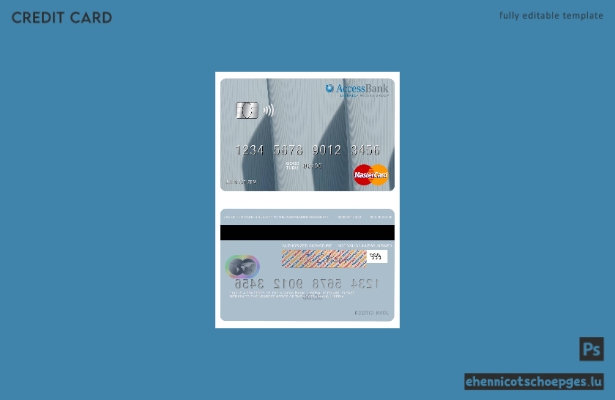Beispielvorschau der Liberia Access Bank Mastercard